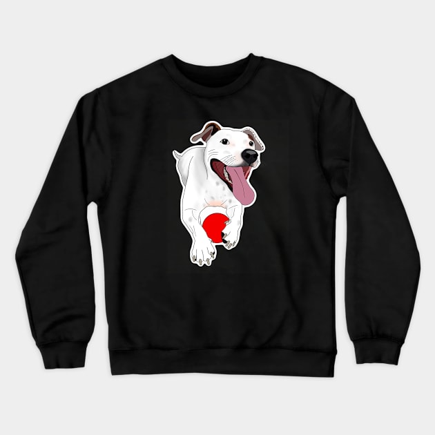 Running Bulldog Crewneck Sweatshirt by crankycranium